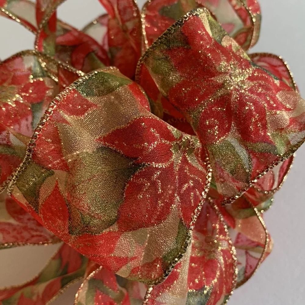 Hand crafted Christmas bow for wreaths, gifts, tree top, etc